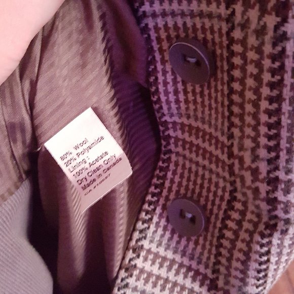 Wool Button Jacket Medium [80% Wool] Made In Canada - Picture 5 of 14